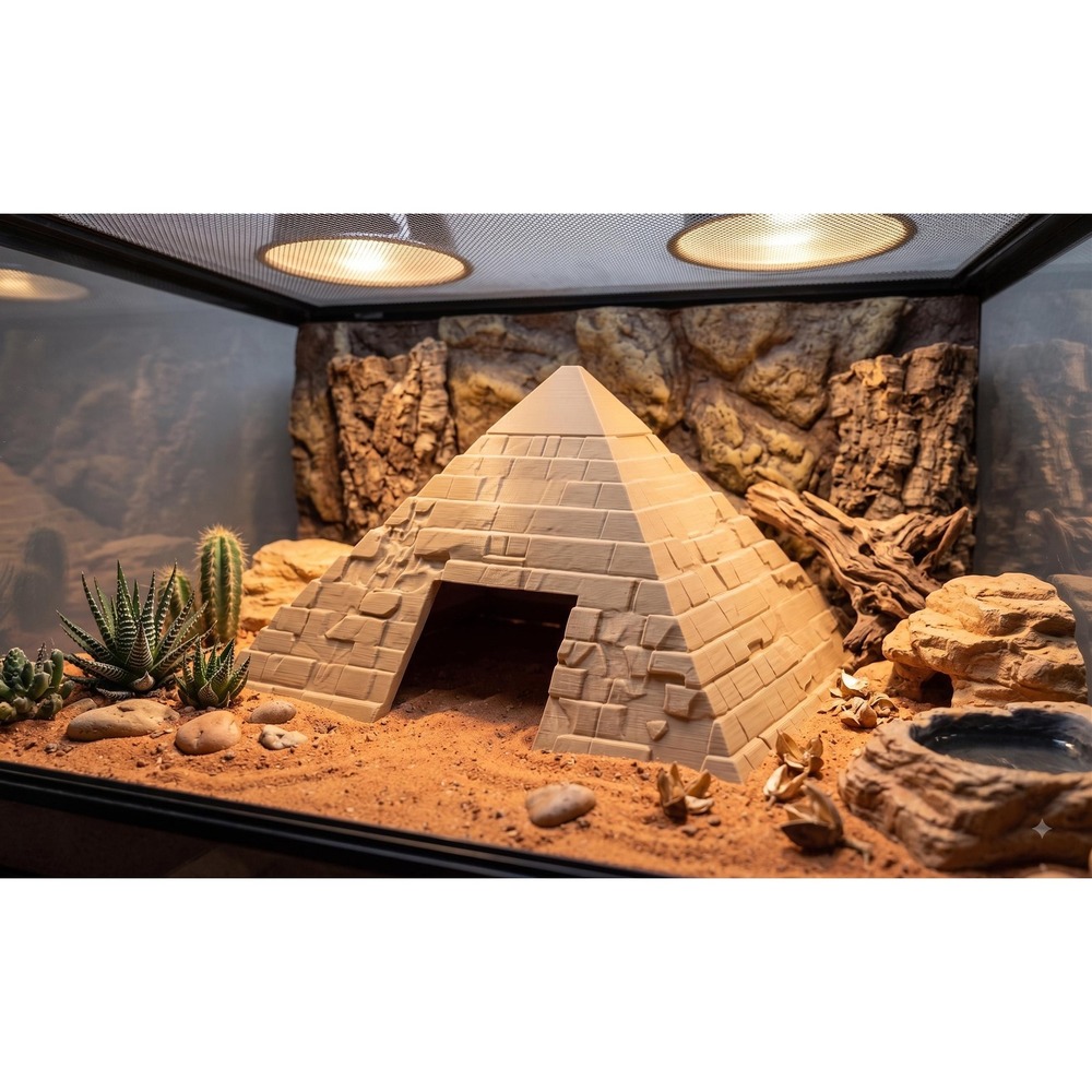 Ancient Egyptian Pyramid Reptile Hide for Leopard Geckos